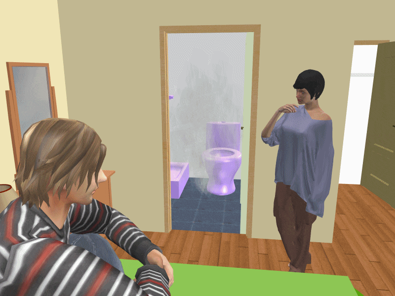 五行天然水晶珠簾化解廁所門對床