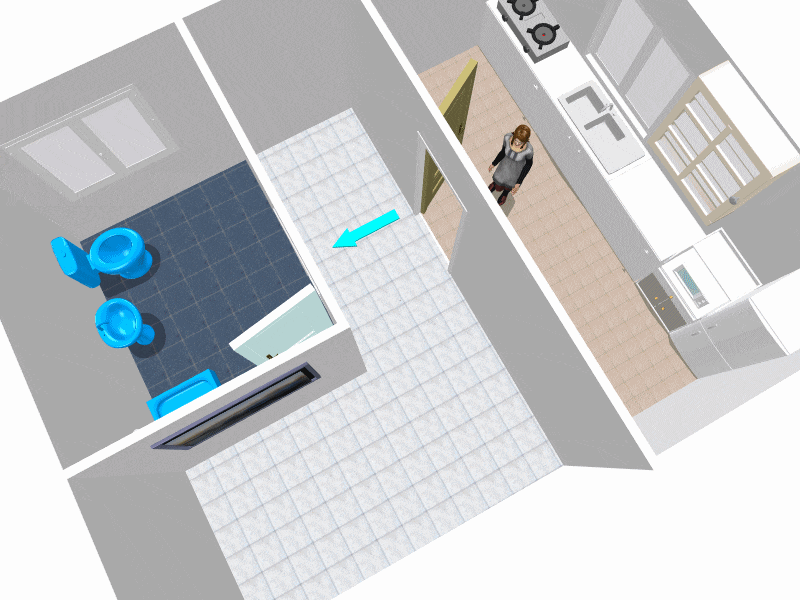廚房風水、廚房門對廁所門、廁所對廚房門、風水、風水有關係