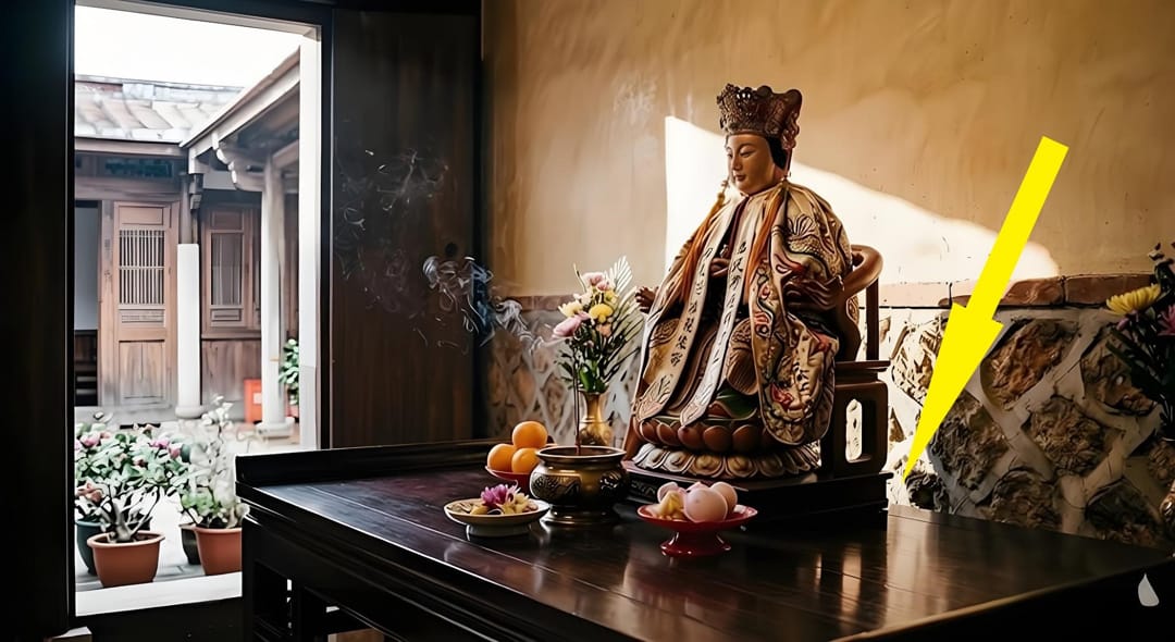 神像未靠牆面、神明無靠、神像無靠